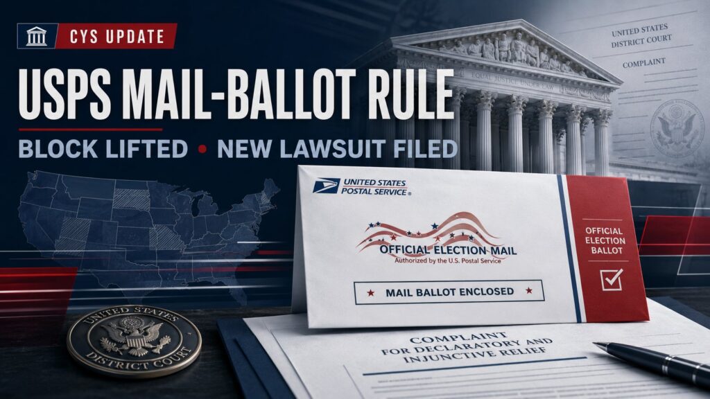 Court Lifts Block on USPS Mail-Ballot Rule as States Launch New Legal Challenge
