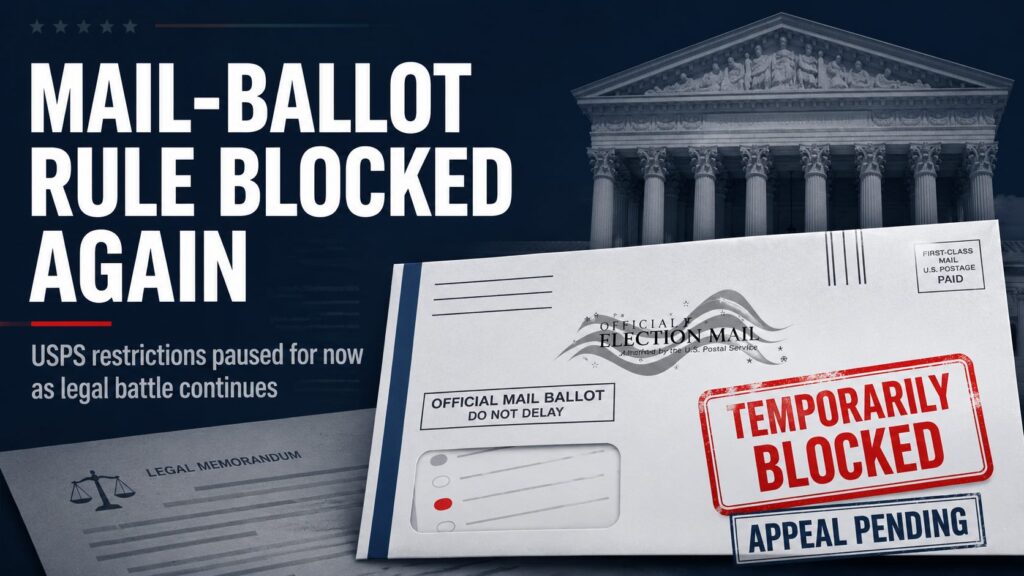 USPS Mail-Ballot Restrictions Blocked Again as Administration Appeals